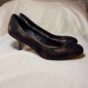 Donald J Pliner Copper Black Glitter Metallic Pump